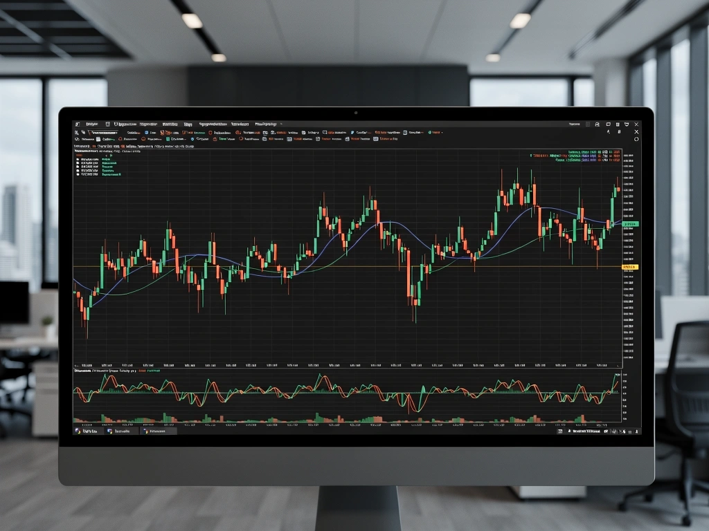 Analisis pasaran kewangan dipaparkan pada skrin